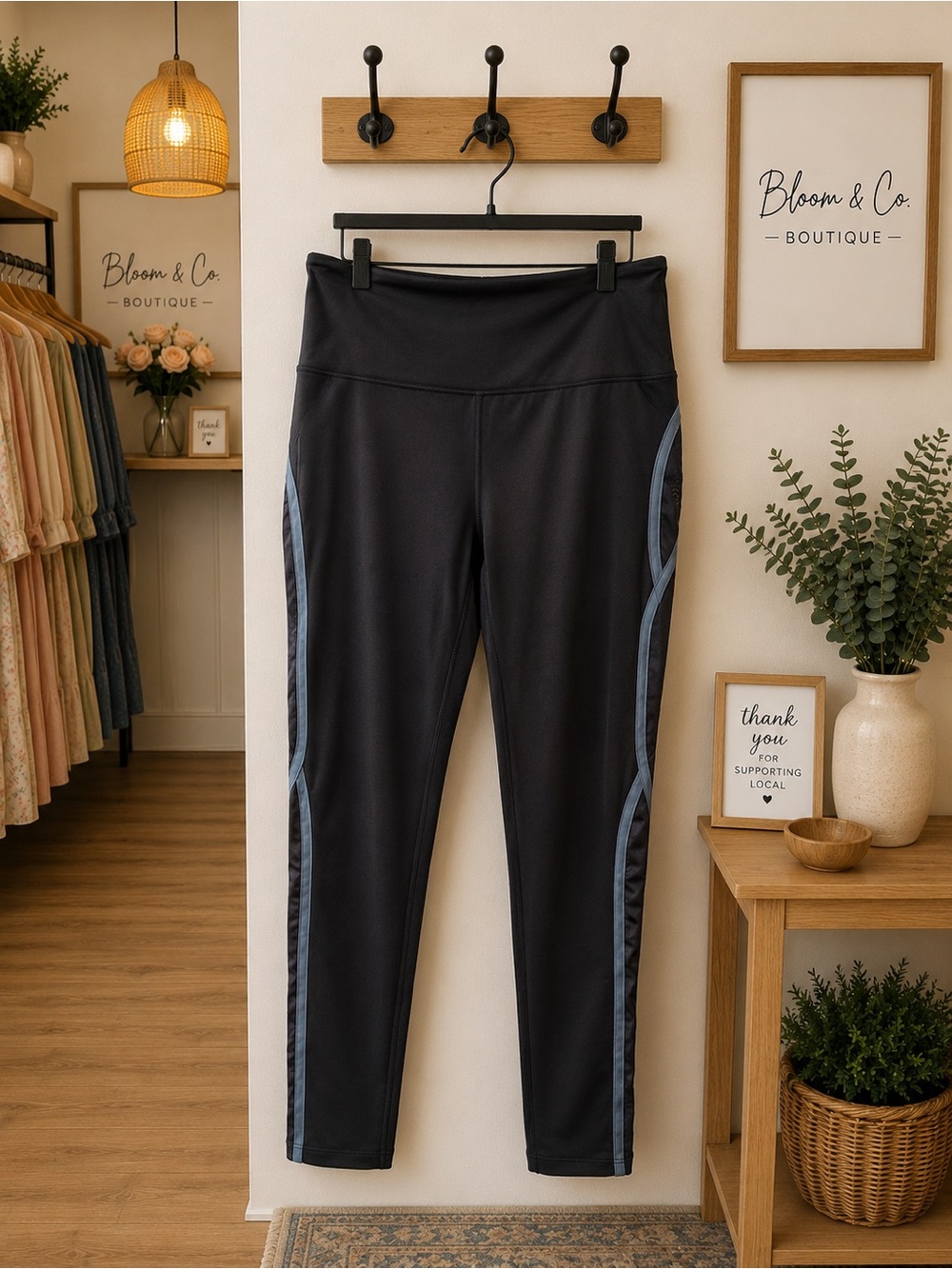 FP Movement Black Mesh Panel Track Leggings Women’s Small Free People